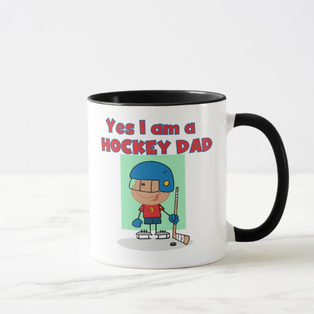 Taza Camisetas y regalos del papá del hockey (Derecha)