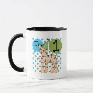Taza Camisetas y regalos del primer cumpleaños del tigr