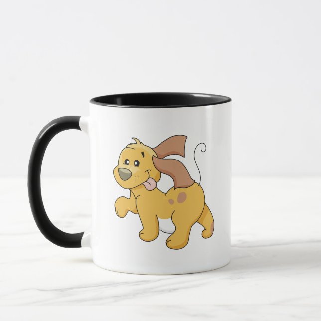 Taza Camisetas y regalos felices de perro marrón (Izquierda)
