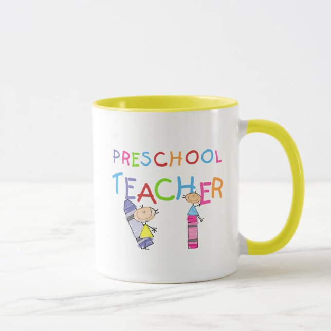 Taza Camisetas y regalos preescolares del profesor de (Derecha)