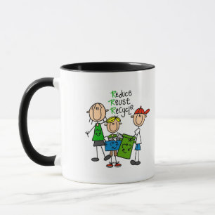 Taza Camisetas y regalos Reducir, Reutilizar, Reciclar