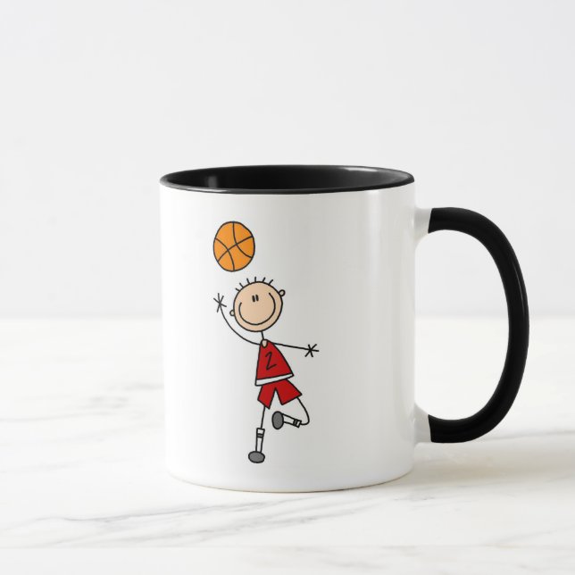 Taza Camisetas y regalos rojos del baloncesto de los (Derecha)