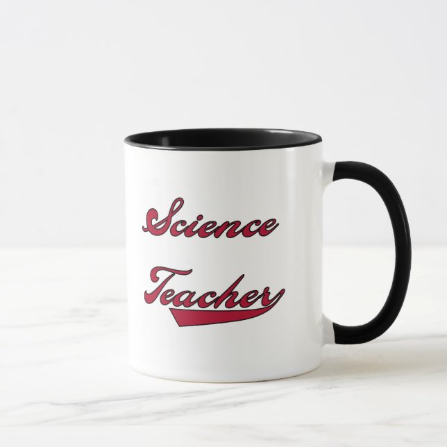 Taza Camisetas y regalos rojos del profesor de ciencias (Derecha)