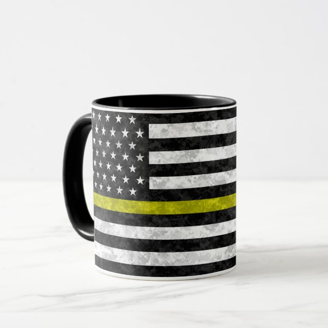 Taza Camo delgado de línea amarilla (Anverso izquierdo)