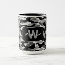 Camo urbano en blanco y negro con personalización