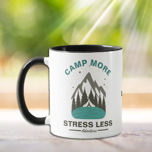 Taza Campamento Más Estrés Menos Monograma