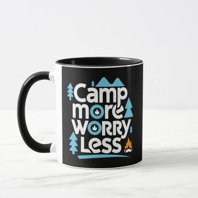 Taza Campamento más preocupado menos, campamento de ver (Izquierda)