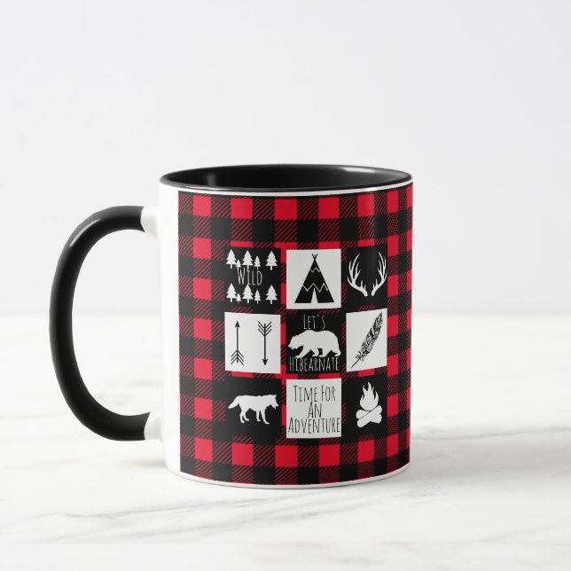 Taza Campamento Rustic Woodland Animales de control de  (Izquierda)