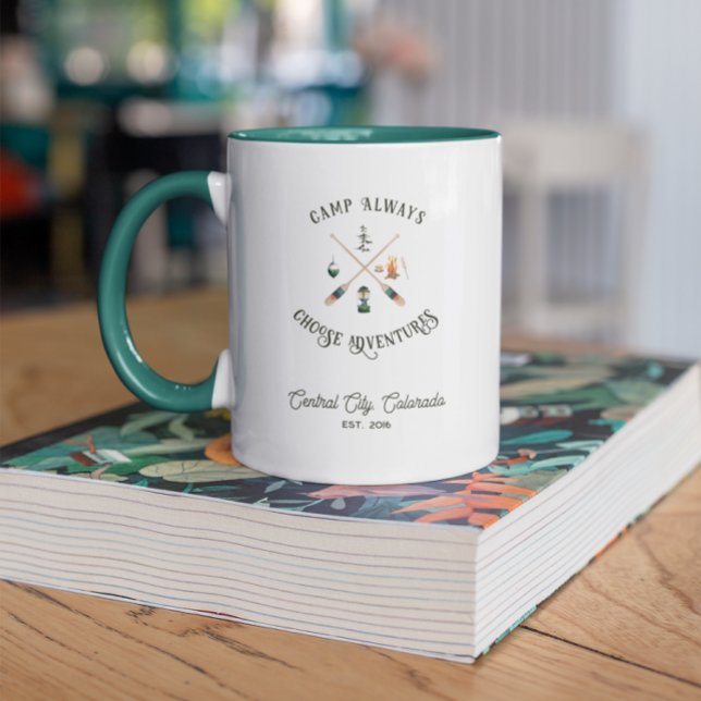 Taza Campamento Siempre Elige Aventuras (Subido por el creador)