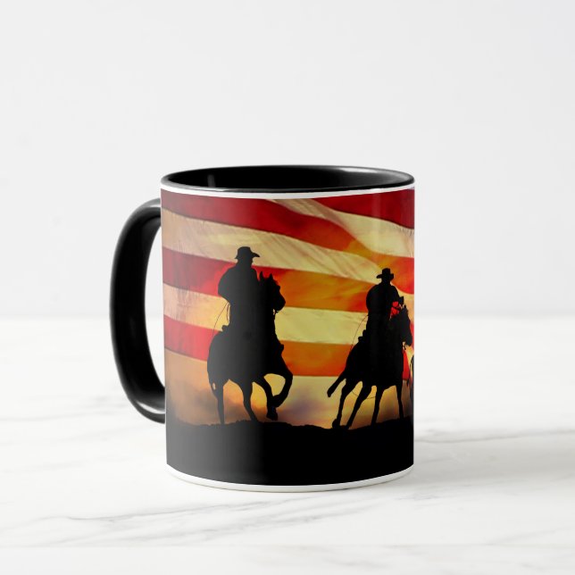 Taza Campaña de Cowboy Country Western Cattle Drive (Anverso izquierdo)