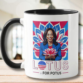 Taza Campaña "Lotus Kamala Harris President"