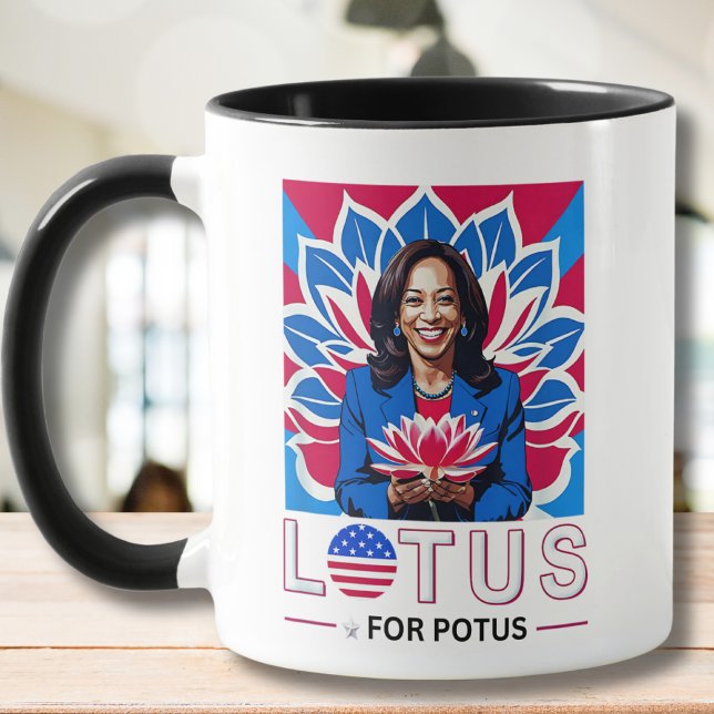 Taza Campaña "Lotus Kamala Harris President" (Subido por el creador)