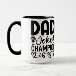 Taza Campeón de Chiste de papá | Gracioso regalo del Dí