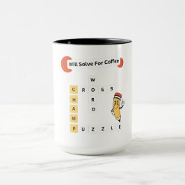 Taza Campeón De Rompecabezas De Palabra Cruda: Resolver
