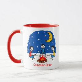 Taza Campfire Crew Kids Crayon Night Scene