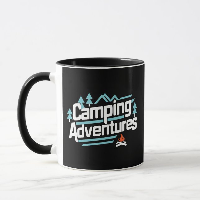 Taza Camping Adventures, mugre negra (Izquierda)