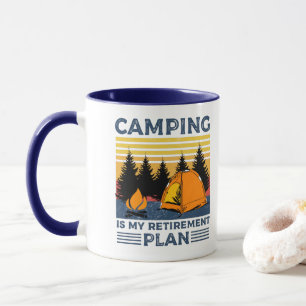 Taza Camping es mi plan de retiro Gracioso camping Gift