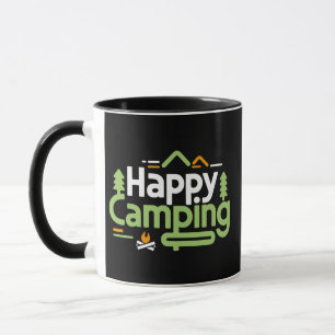 Taza Camping feliz, barba negra