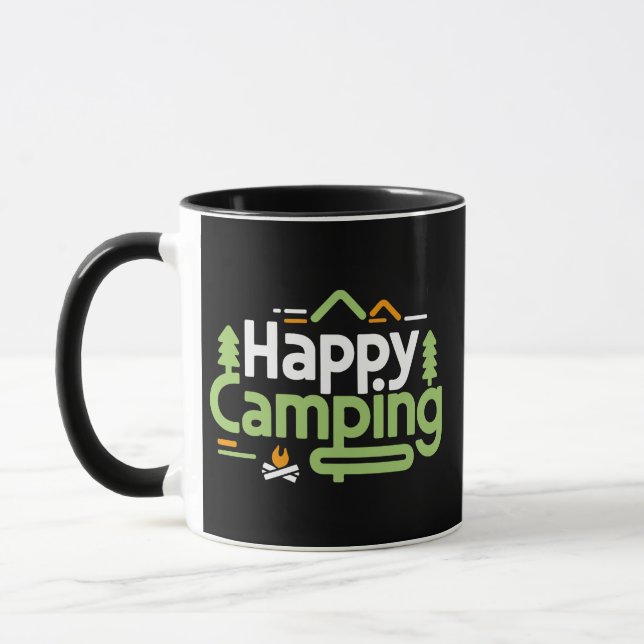 Taza Camping feliz, barba negra (Izquierda)
