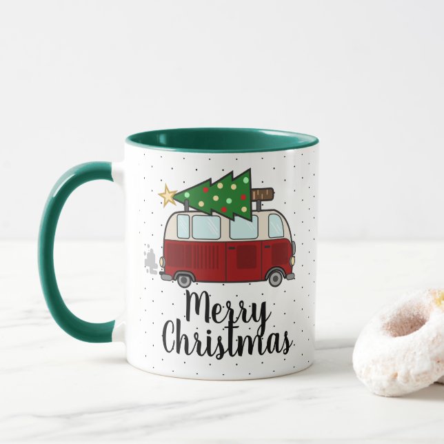 Taza Campista de las Felices Navidad que acarrea el (Con donut)
