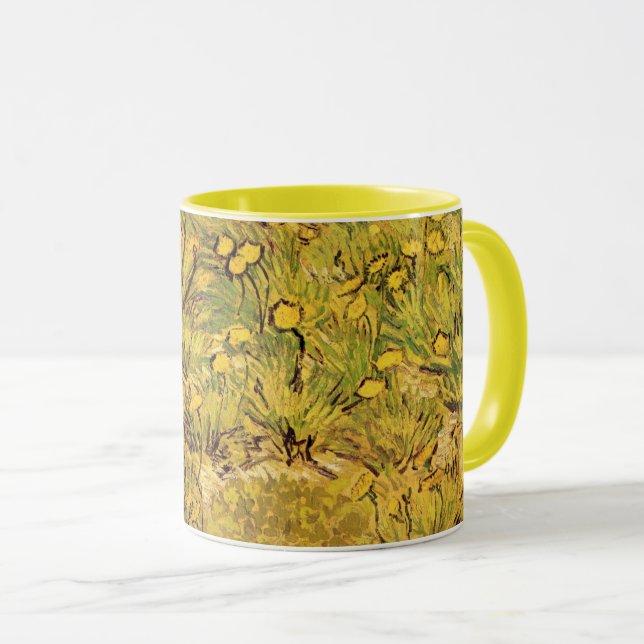 Taza Campo de flores amarillas de Vincent van Gogh (Anverso derecho)