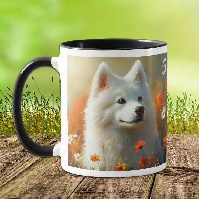 Taza Campo de perro de flores (Subido por el creador)