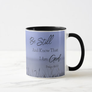 Taza Campo de Trigo Azul de Escrituras Simples Modernas