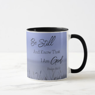 Taza Campo de Trigo Azul de Escrituras Simples Modernas