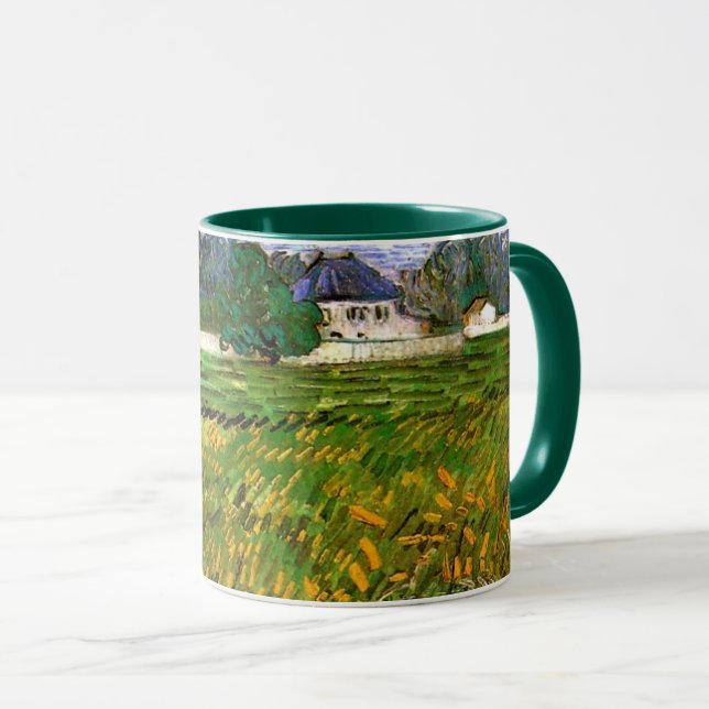 Taza Campo de trigo en Auvers por Vincent van Gogh (Anverso derecho)