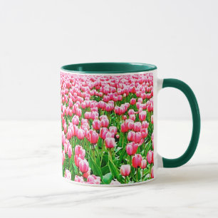 Taza Campo de tulipanes rosados
