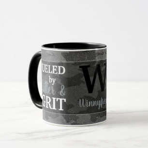 Taza Camuflaje Brillante de Camuflaje Metálico Falso Mo