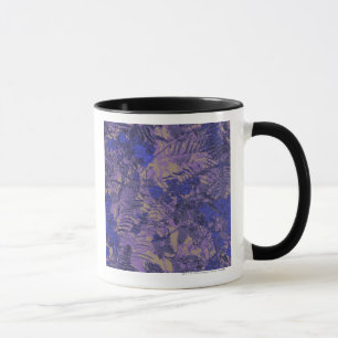 Taza Camuflaje contra la flor azul