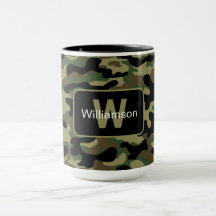 Camuflaje de color caqui boscoso con personalizaci