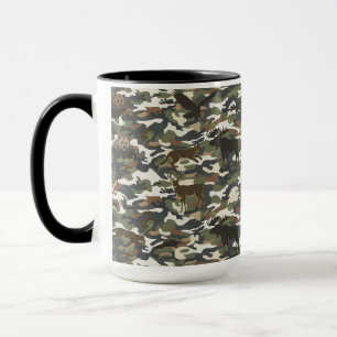 Taza Camuflaje de estilo acuarela con animales