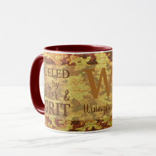 Taza Camuflaje de naranja cazador brillo Camo nombre