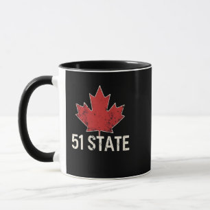 Taza Canadá 51 Estado Trump Bandera estadounidense y ca