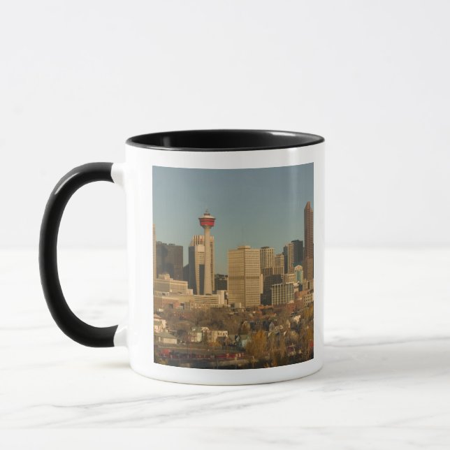 Taza Canadá, Alberta, Calgary: horizonte de la ciudad d (Izquierda)