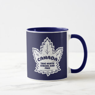 Taza Canadá Maple Leaf Verdadero Norte Fuerte Y Libre