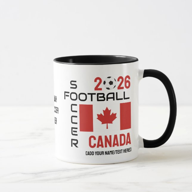 Taza CANADÁ World Football Custom Name 2026 ANY YEAR (Derecha)