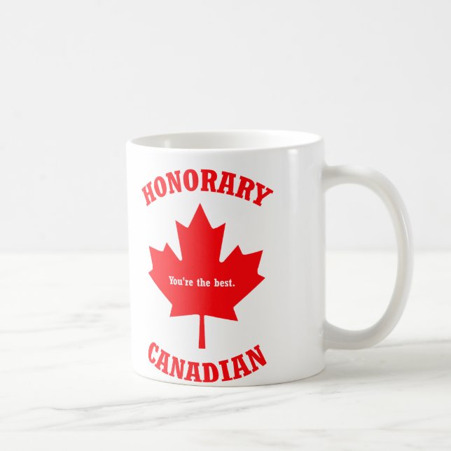 Taza canadiense honoraria del regalo de la taza (Derecha)