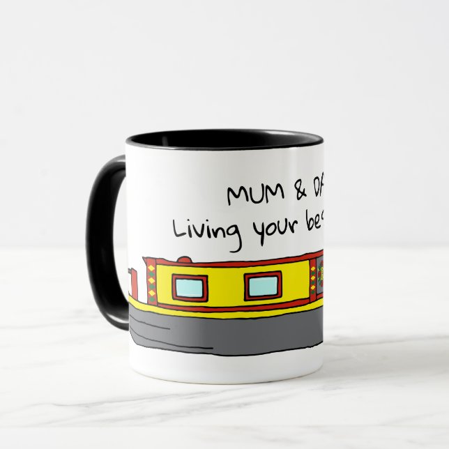 Taza Canal Narrowboat Owner Best Life Quote (Anverso izquierdo)
