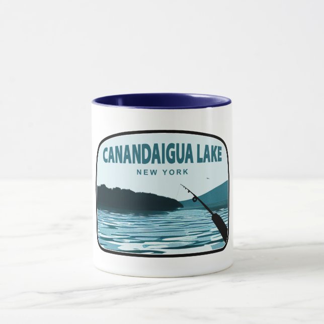 Taza Canandaigua Lake New York Fshing Rod (Centro)