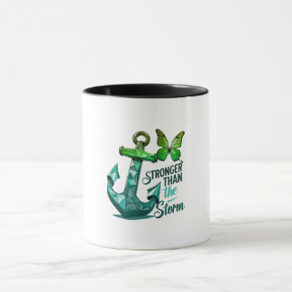 Taza Cancer awareness breast phrase Stronger Than Storm