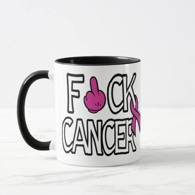 Taza CÁNCER DE F#CK... Cáncer de mama (Izquierda)