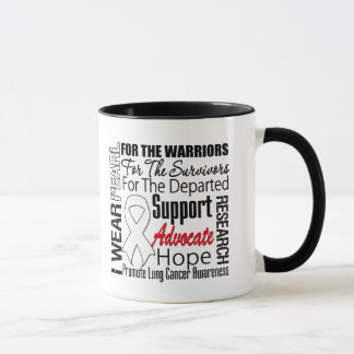 Taza Cáncer de pulmón llevo TRIBUTO de la cinta de la