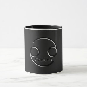 Taza CÁNCER, diseño abstracto del Rótulo Zodiaco,