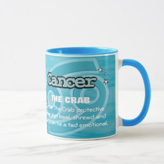 Taza Cáncer El cangrejo del agua signo de la mugre astr