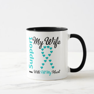 Taza Cáncer ovárico apoyo a mi esposa con todo mi