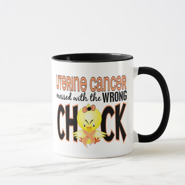 Taza Cáncer uterino ensuciado con el polluelo (Derecha)