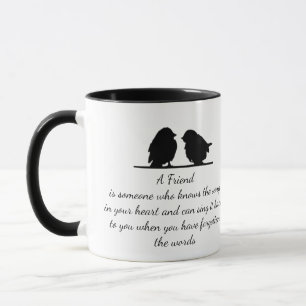 Taza Canción de la cita de tu amigo en tu corazón y páj